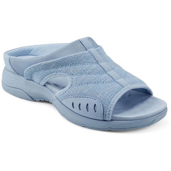 NWOB Easy Spirit Traciee Blue Casual Slide Sandals 9.5 Wide - Picture 1 of 3